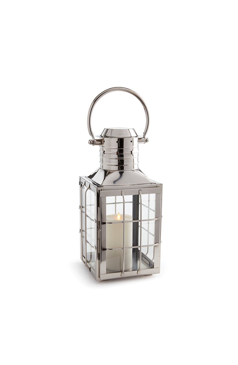 Napa Home & Garden Nantucket Outdoor Lantern 17.5", Main, color, Silver