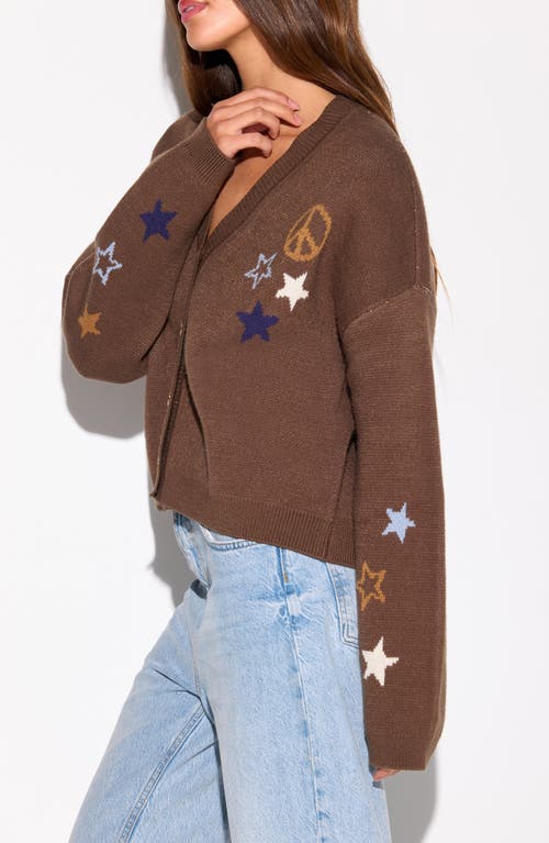 Spiritual Gangster Divine Eye Delaney Cardigan In Brown