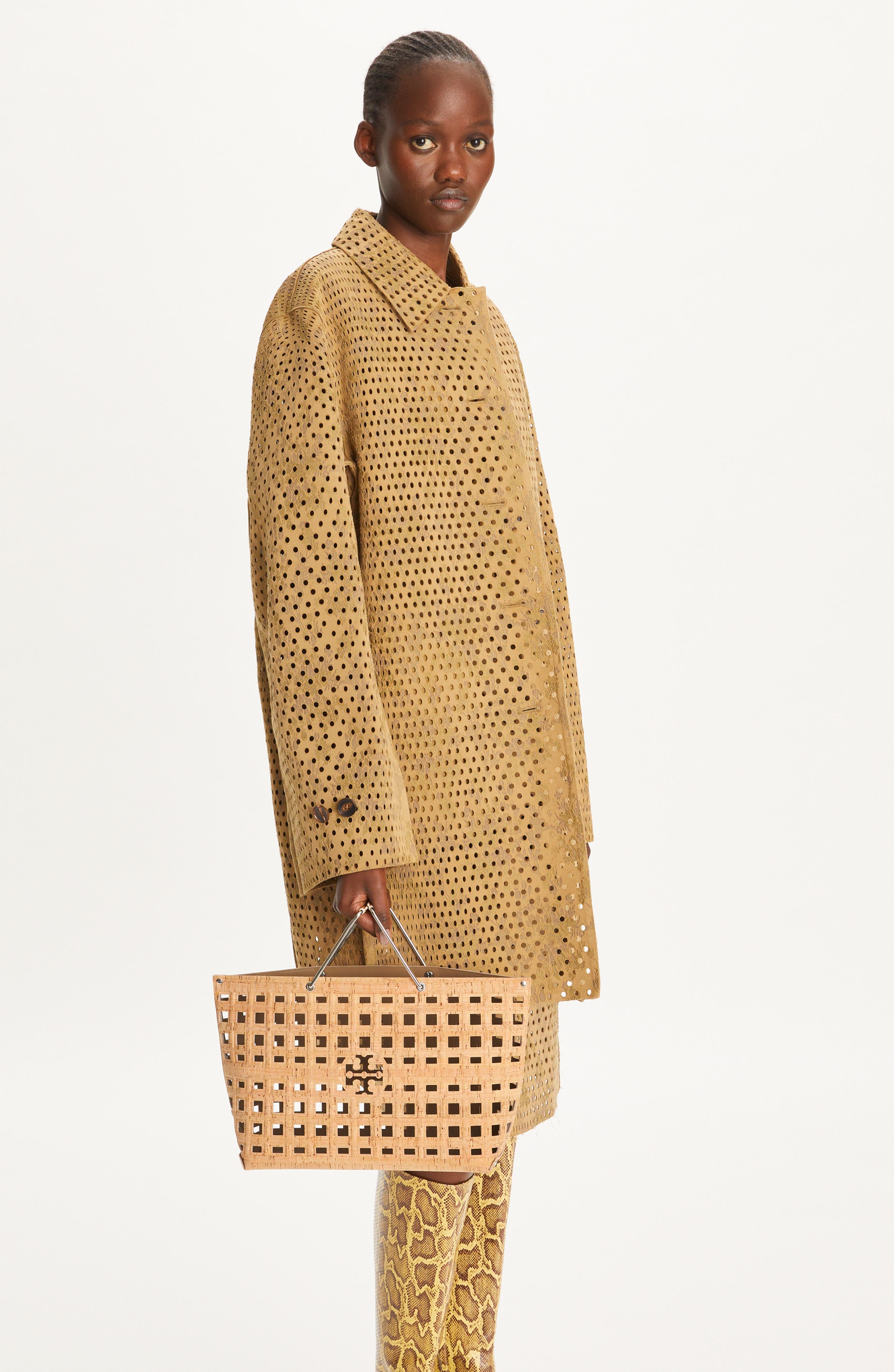 Tory Burch Ella Cork Shopping Basket Bag, Alternate, color, 