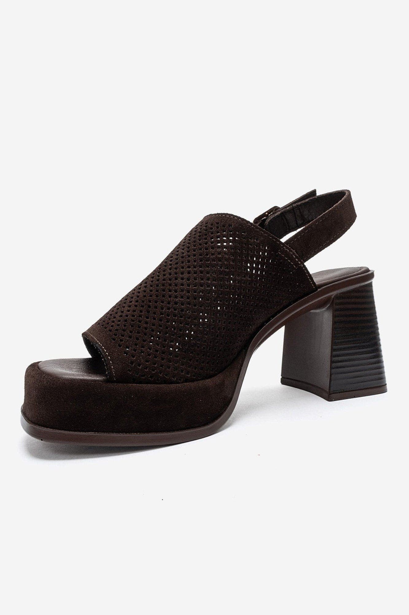 Penvia Block Heel Leather Platform Sandal, Alternate, color, Brown Suede