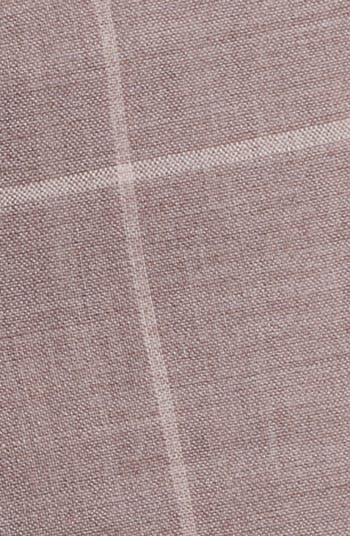 Windowpane Check Stretch Wool Dress Pants