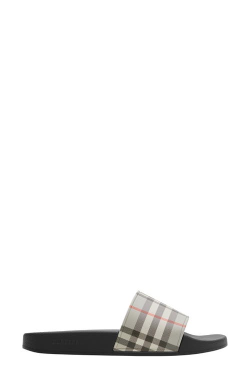 Burberry Check Slide Flat Open Toe Slippers