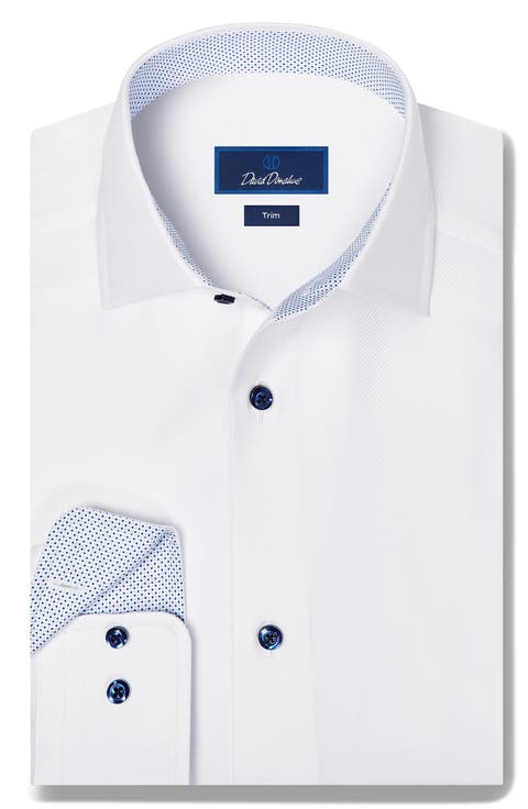 Trim Fit Herringbone Shirt
