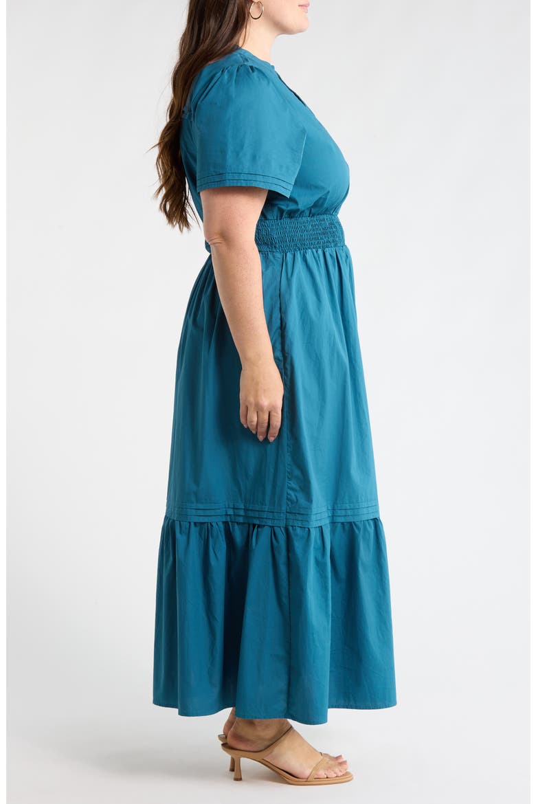 Belraj Cotton Poplin Maxi Dress, Alternate, color, TEAL