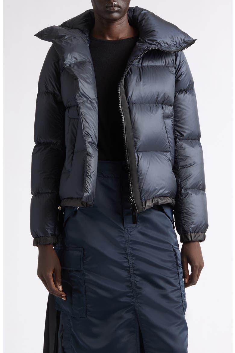 Asymmetric Down Puffer Vest, Main, color, DARK NAVY