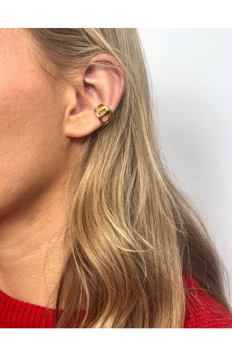 Lucy Quartermaine Petal Ear Cuff, Alternate, color, Gold