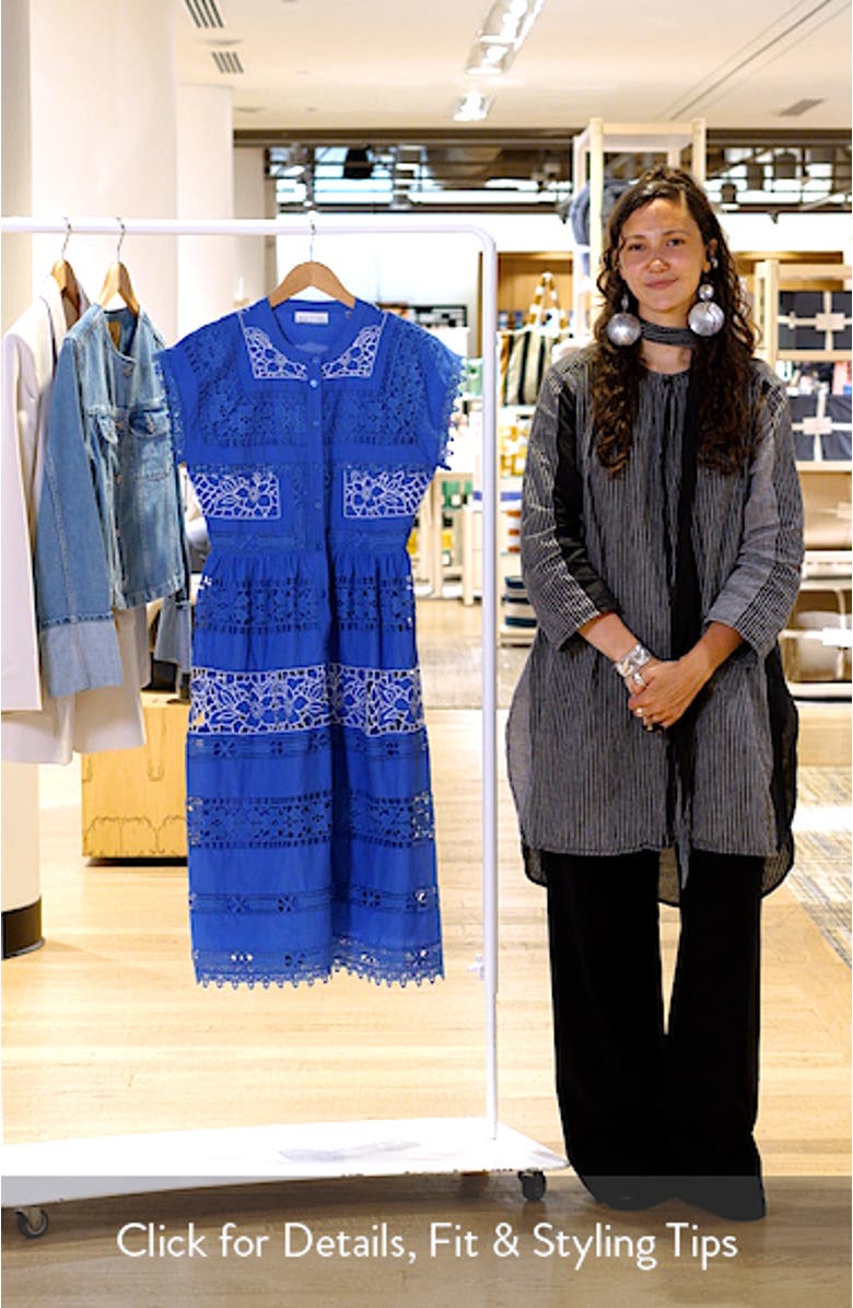 The Ava Eyelet Midi Dress, sales video thumbnail
