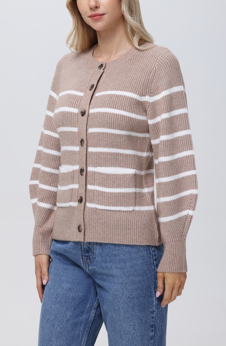 525 Josie Stripe Cardigan, Alternate, color, 
