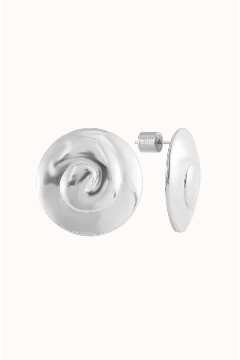 Bold Billow Earrings, Alternate, color, White Silver
