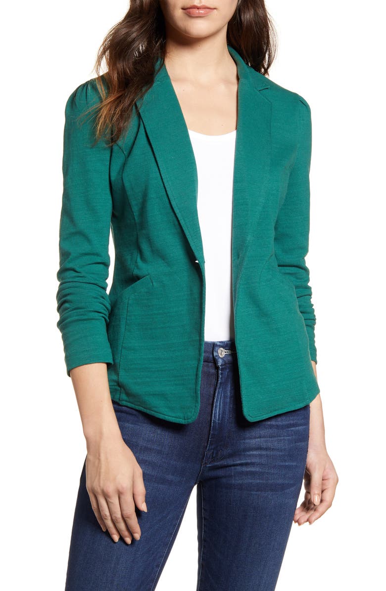 Caslon<sup>®</sup> LONG SLEEVE KNIT BLAZER, Main, color,