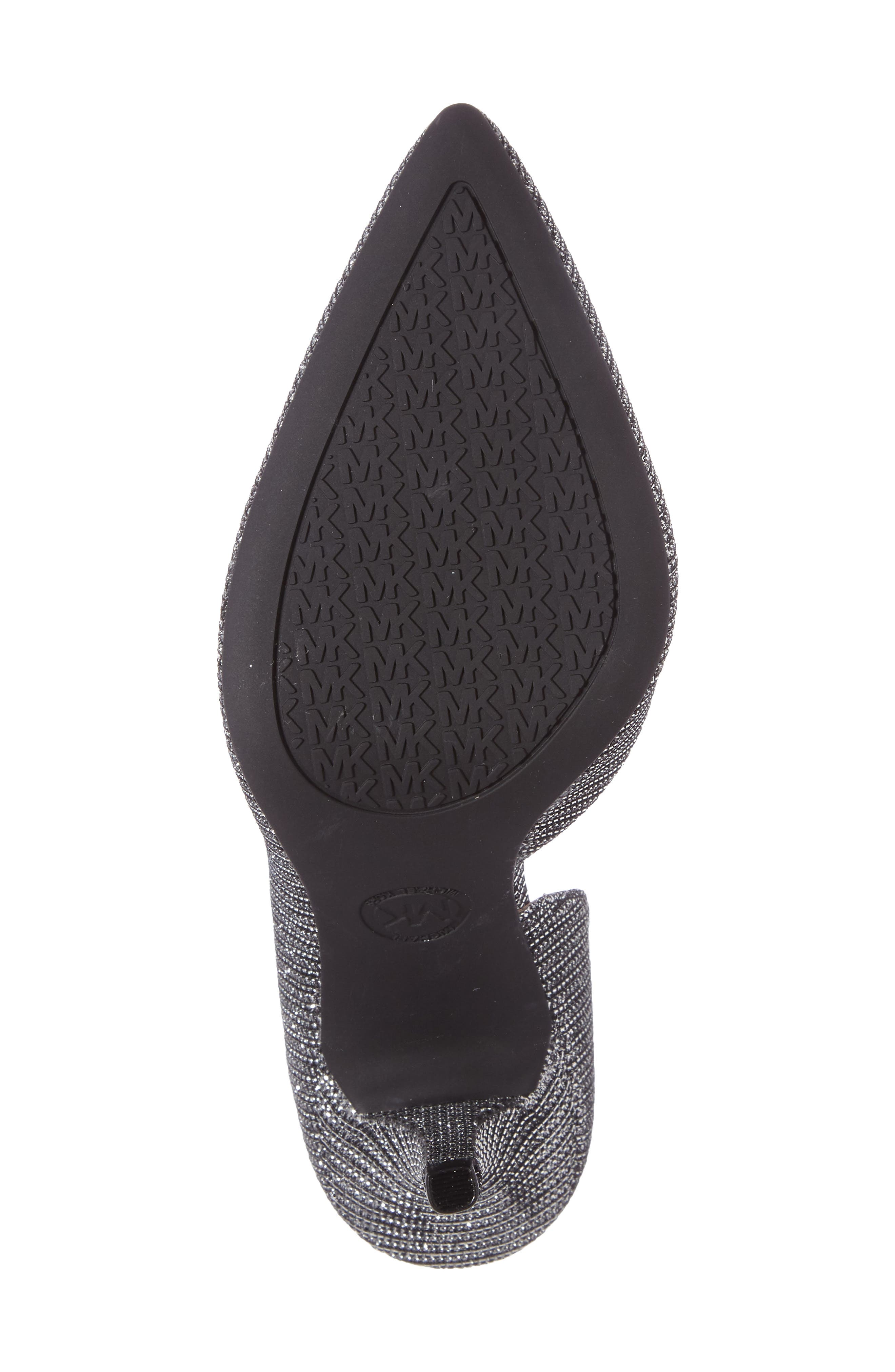 Nathalie Demi d'Orsay Pointy Toe Pump, Alternate, color, BLACK/ SILVER