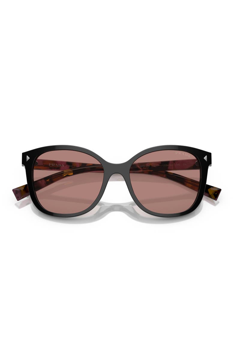 53mm Square Sunglasses, Alternate, color, LITE BROWN