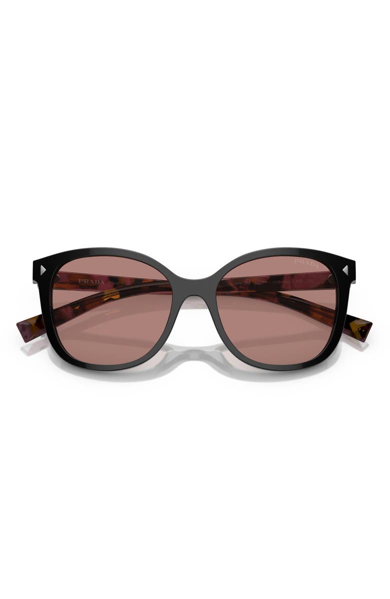 Prada 53mm Square Sunglasses, Alternate, color, Lite Brown