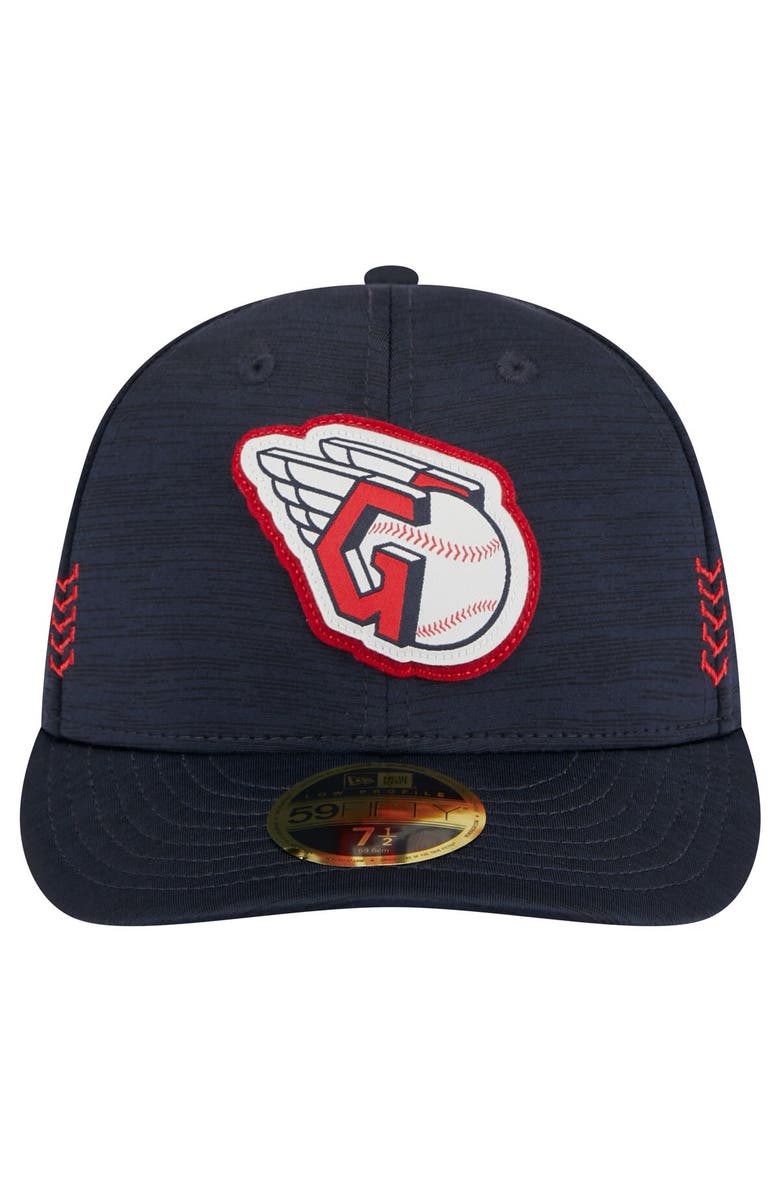 New Era Men's New Era Navy Cleveland Guardians Clubhouse Low Profile 59FIFTY Fitted Hat, Alternate, color,
