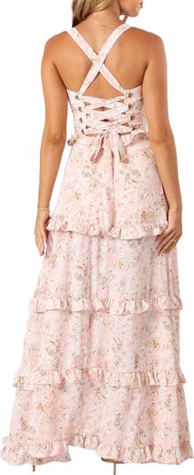 Lillee Floral Print Tiered Maxi Dress