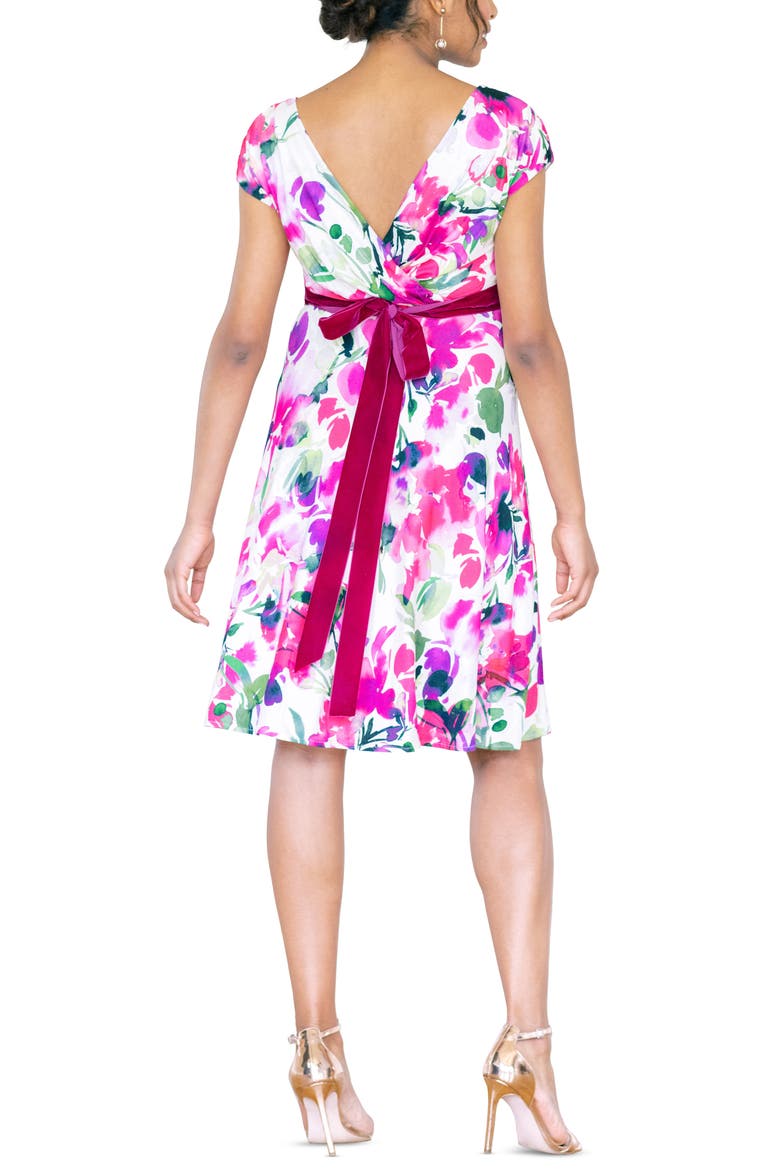 Alessandra Maternity Dress, Alternate, color, FUCHSIA FLORALS
