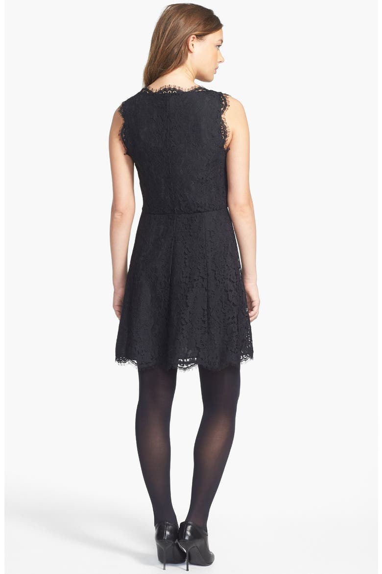 Nikolina B. Lace A-Line Dress, Alternate, color, CAVIAR