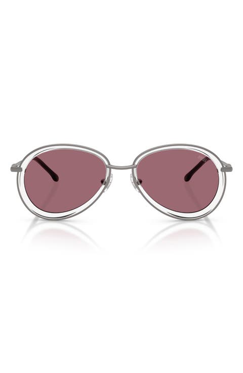DL1016 54mm Mirrored Oval Sunglasses