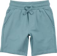 MILES THE LABEL Kids' Stretch Organic Cotton French Terry Sweat Shorts