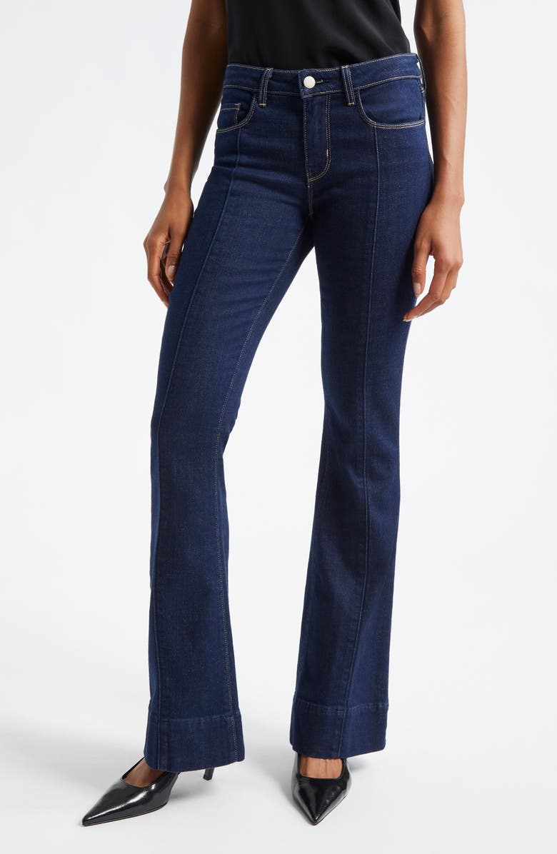 L'AGENCE Lenora Front Seam Flare Leg Jeans, Main, color, Koval
