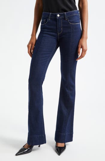 L Agence L'agence Lenora Front Seam Flare Leg Jeans In Koval