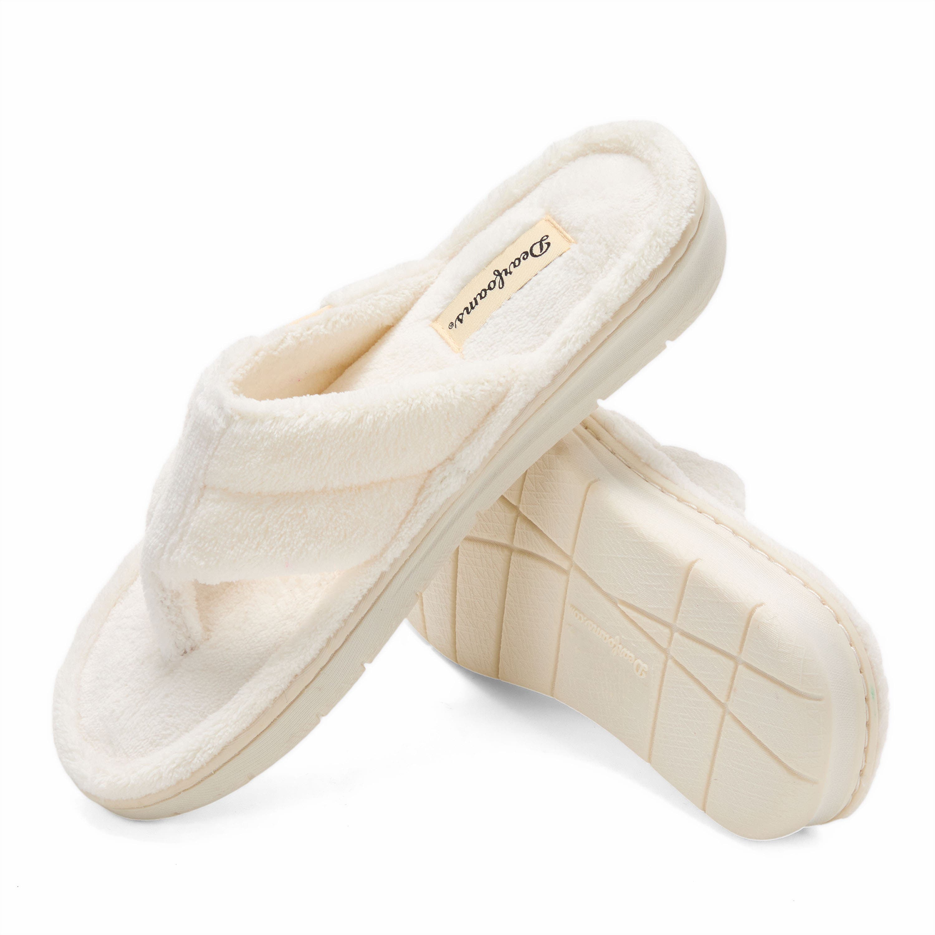 Wrenley Terry Thong Flip Flop Slipper, Alternate, color, Muslin