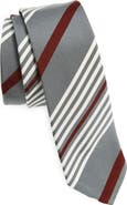 Thom Browne 4-Bar Rep Stripe Silk & Cotton Tie