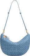 Clare V. Lune Woven Zig Zag Leather Shoulder Bag
