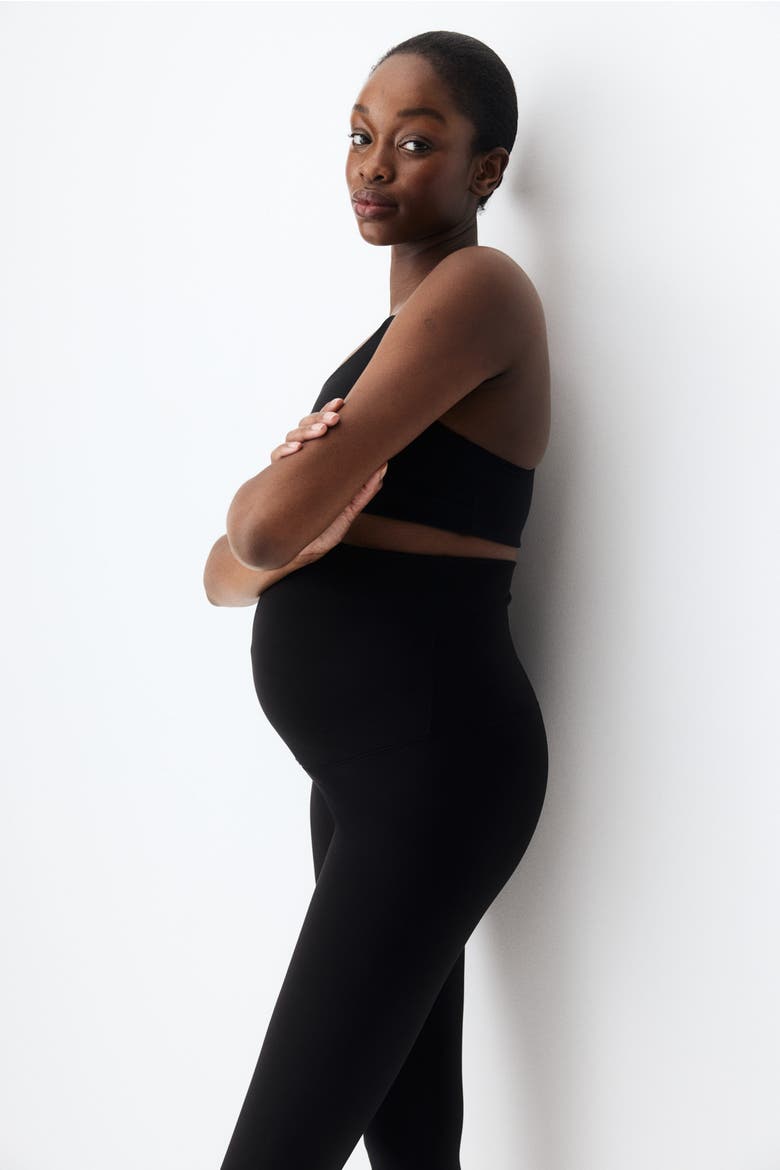 Mama Before & After Sports Leggings, Alternate, color, Black