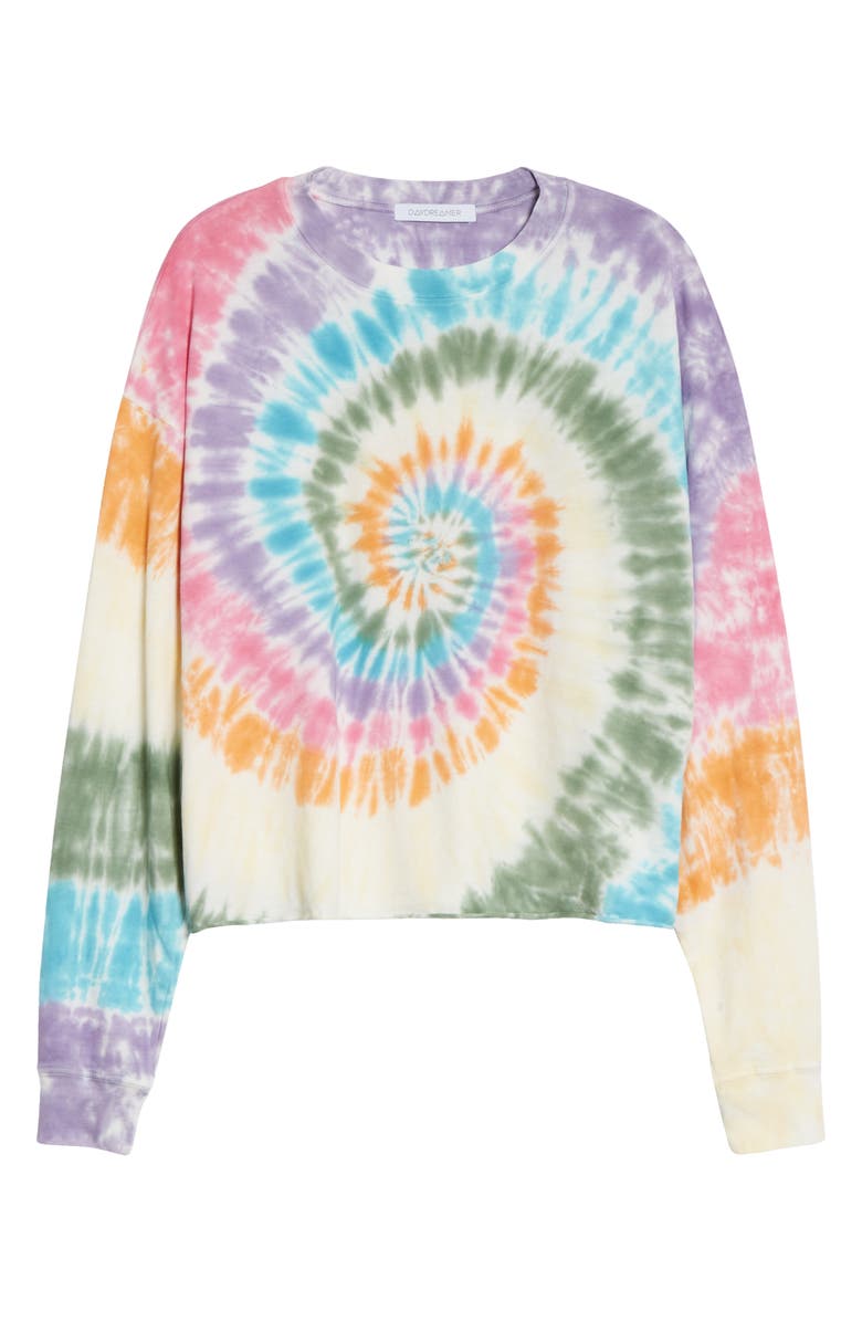 Daydreamer Rainbow Tie Dye Long Sleeve T-Shirt, Alternate, color, 
