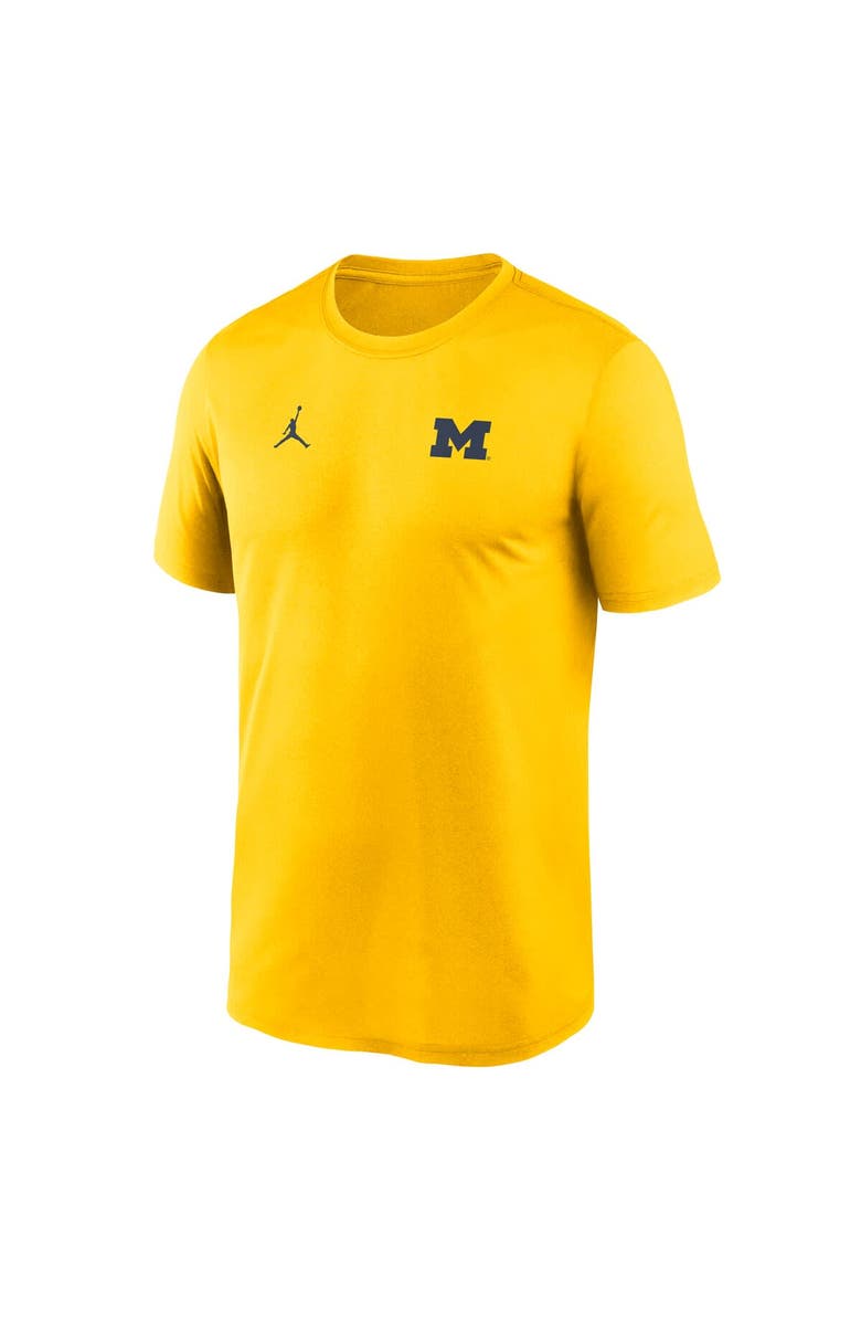 Jordan Brand Men's Jordan Brand Maize Michigan Wolverines 2025 Sideline Small Logo Legend Performance T-Shirt, Alternate, color, 