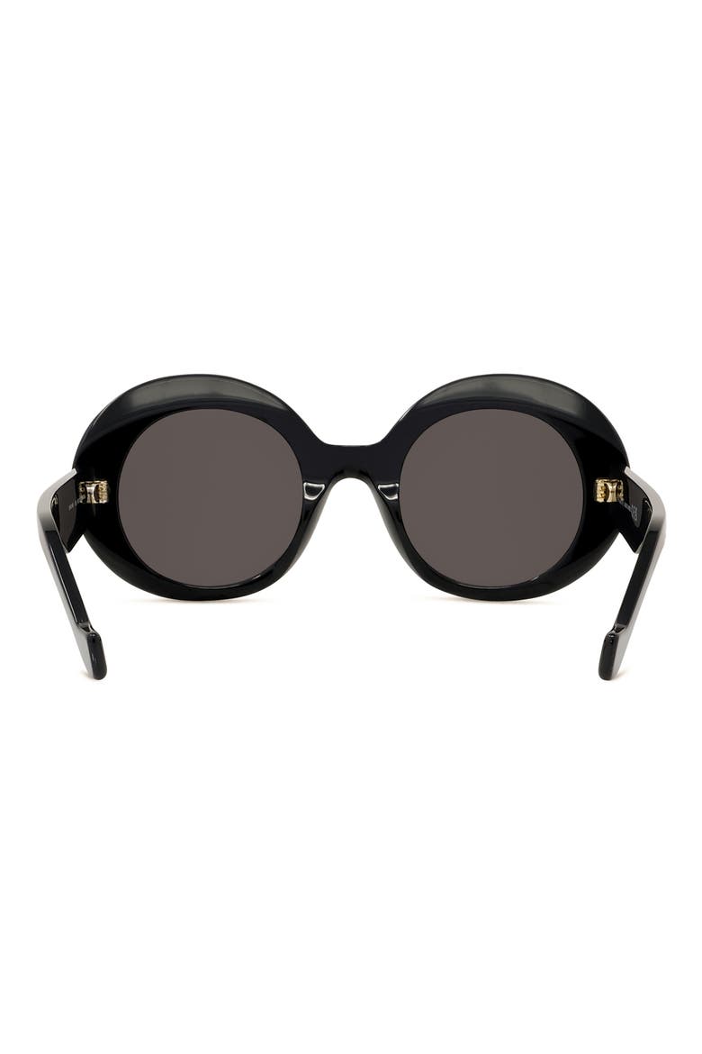 Anagram 50mm Oval Sunglasses, Alternate, color, SHINY BLACK / SMOKE
