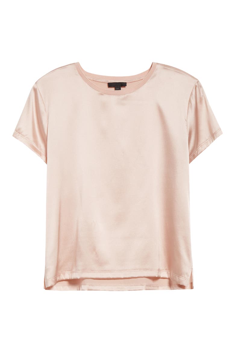 Stretch Silk T-Shirt, Alternate, color, OYSTER PINK