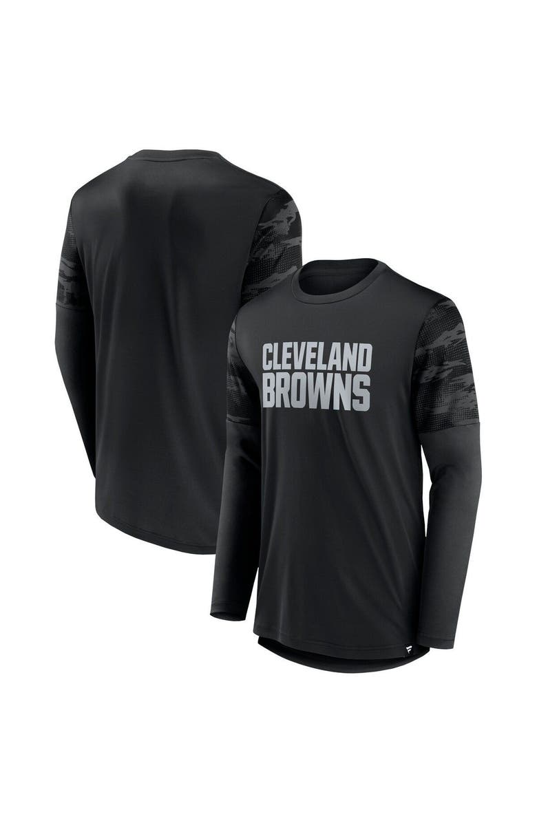 FANATICS Men's Fanatics Branded Black Cleveland Browns Square Off Long Sleeve T-Shirt, Main, color, 