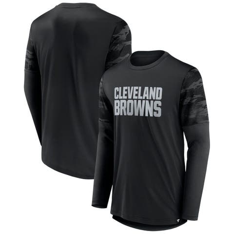 Men's Fanatics Branded Black Cleveland Browns Square Off Long Sleeve T-Shirt