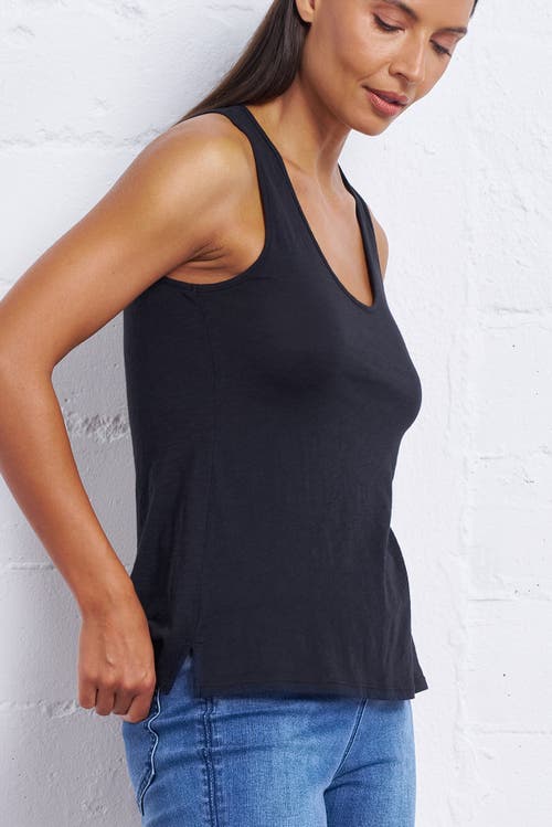 Franne Golde Slub Jersey Scoop Neck Tank