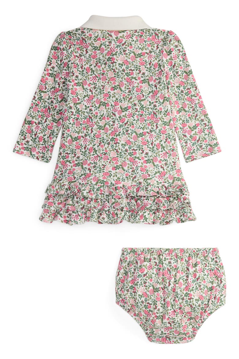 Floral Cotton Polo Dress & Bloomers Set, Alternate, color, SYLVAN FLORAL