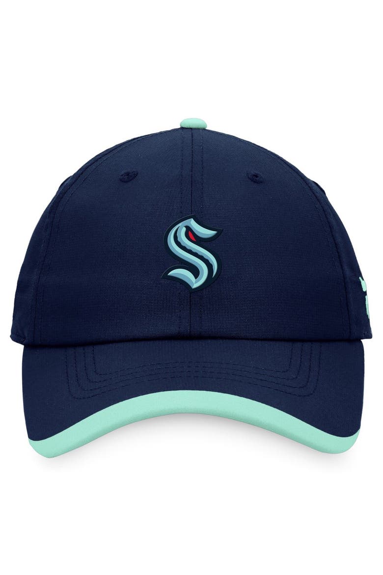 Men's Fanatics Branded Deep Sea Blue Seattle Kraken Authentic Pro Rink Pinnacle Adjustable Hat, Alternate, color, Navy
