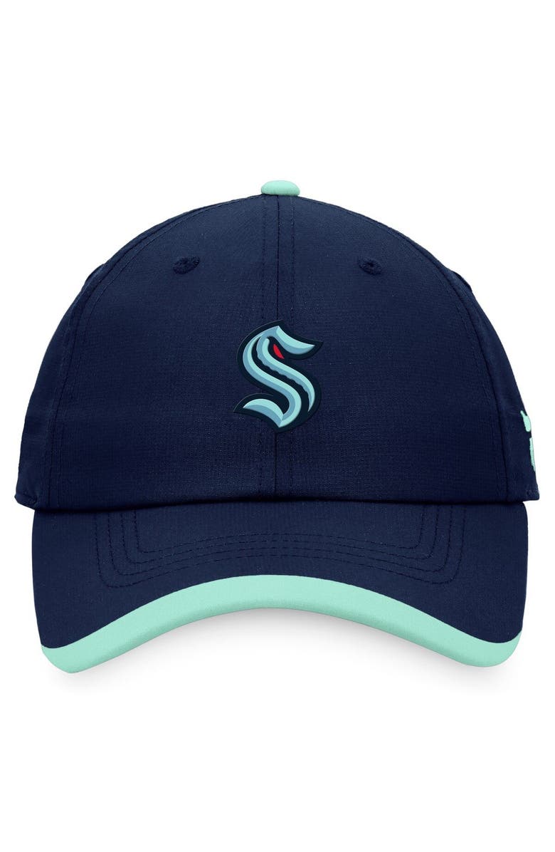 FANATICS Men's Fanatics Branded Deep Sea Blue Seattle Kraken Authentic Pro Rink Pinnacle Adjustable Hat, Alternate, color, Navy