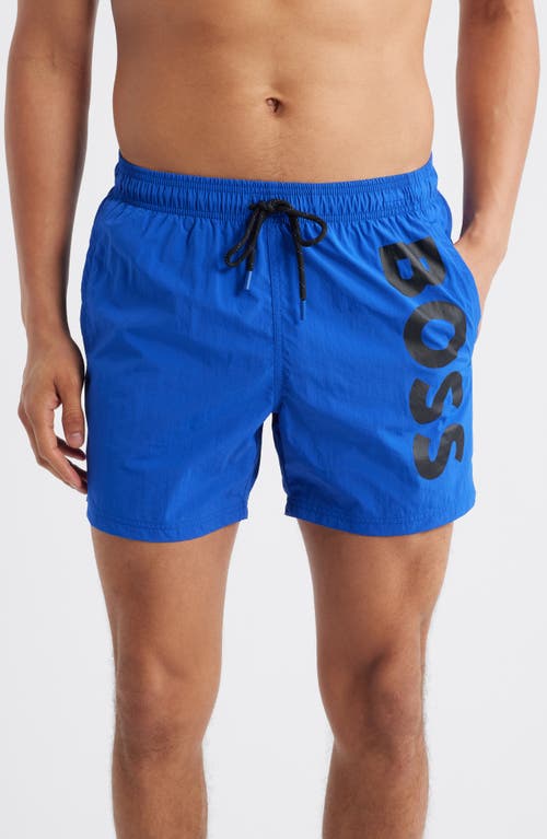 BOSS SWIMWEAR Octopus Swim Trunks in Medium Blue  product