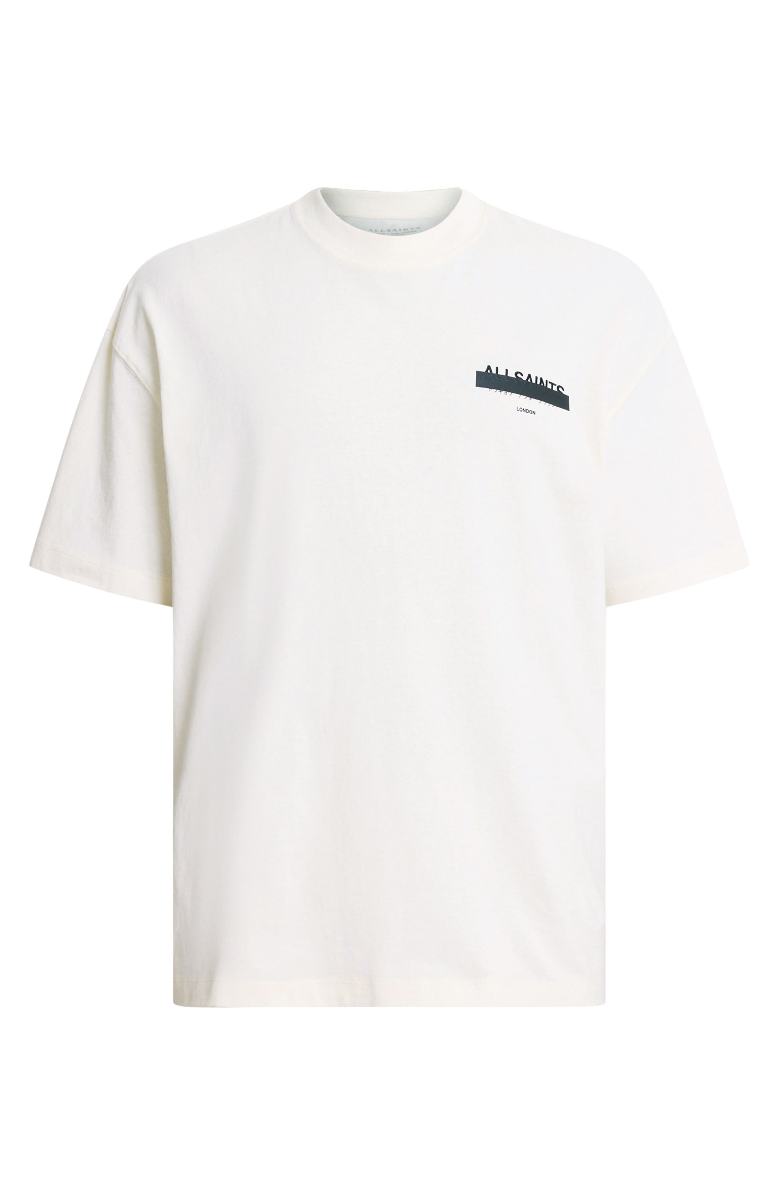 Мужские AllSaints Redact Mock Neck Graphic T-Shirt — фото 5