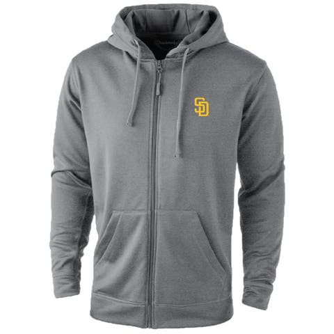 Men's Dunbrooke Gray San Diego Padres Trophy Full-Zip Hoodie
