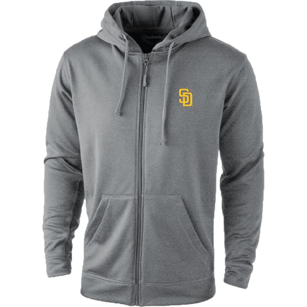 DUNBROOKE DUNBROOKE GRAY SAN DIEGO PADRES TROPHY FULL-ZIP HOODIE