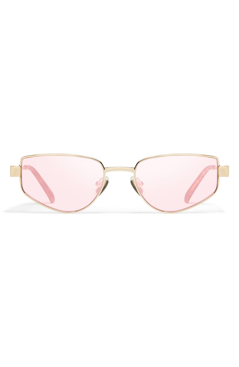 QUAY Hit Single 54mm Cat Eye Sunglasses, Main, color, Gold/ Digi Pink
