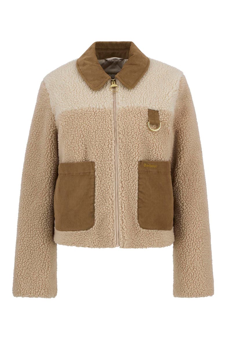 Malena Faux Shearling Fleece Crop Jacket, Alternate, color, NATURAL/ECRU