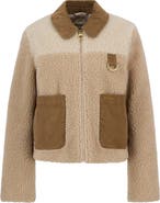 Barbour Malena Faux Shearling Fleece Crop Jacket