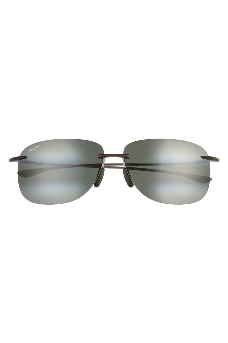 Hikina 62mm Polarized Round Sunglasses, Alternate, color, GREY/ MATTE GREY