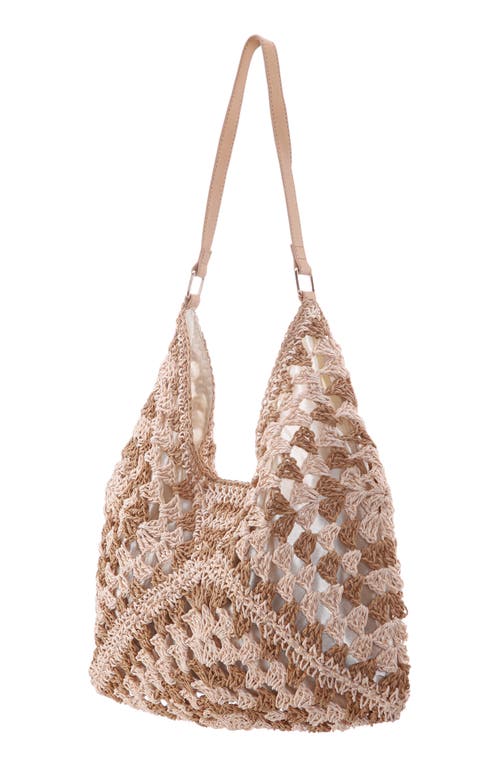 Shop Nina Zeneya Woven Shoulder Bag In Tan-natural