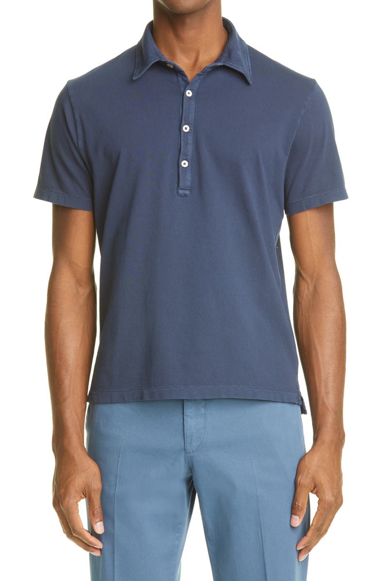 Boglioli Short Sleeve Cotton Jersey Polo, Main, color, 