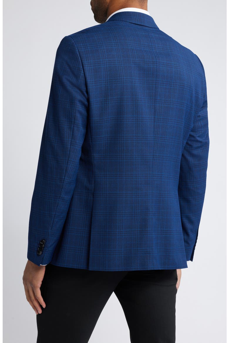 Hutson Plaid Wool Sport Coat, Alternate, color, NAVY